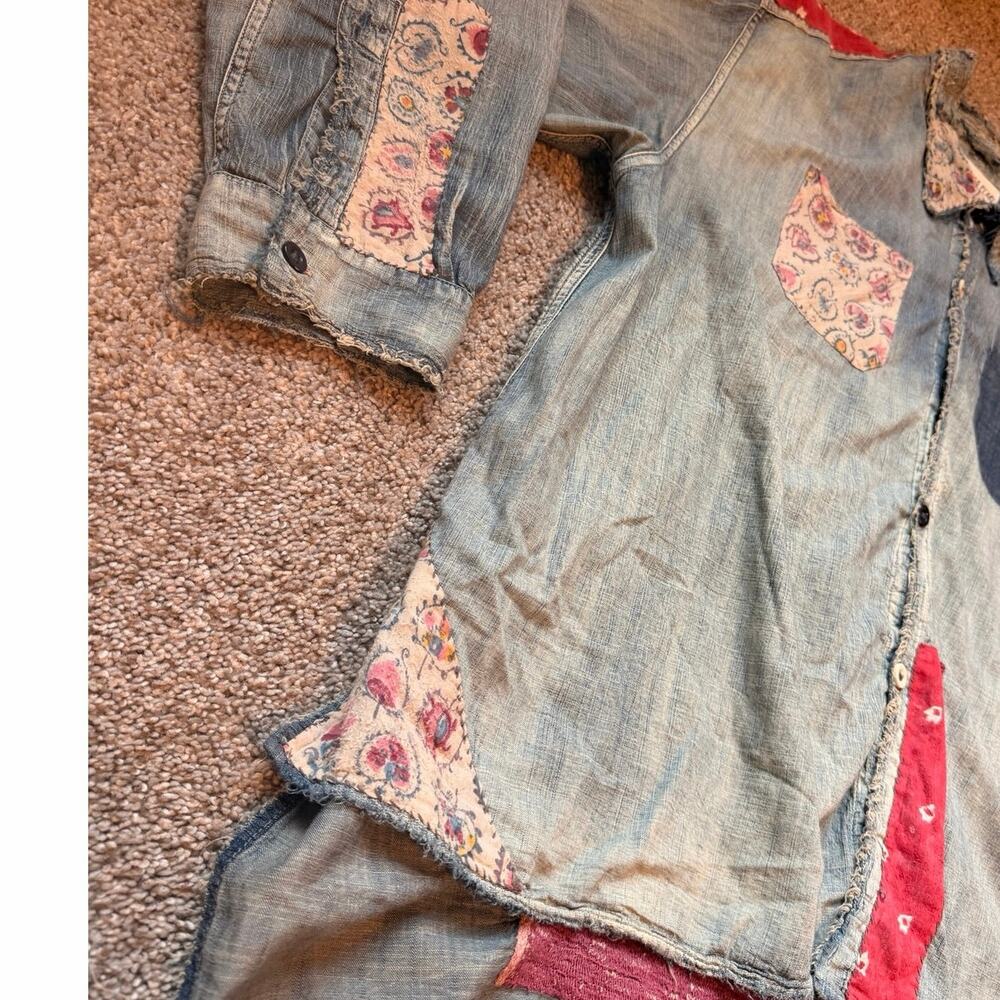 Magnolia Pearl #596 Embroidered Adison Workshirt Washed Indigo Rare One Size - Picture 7 of 13